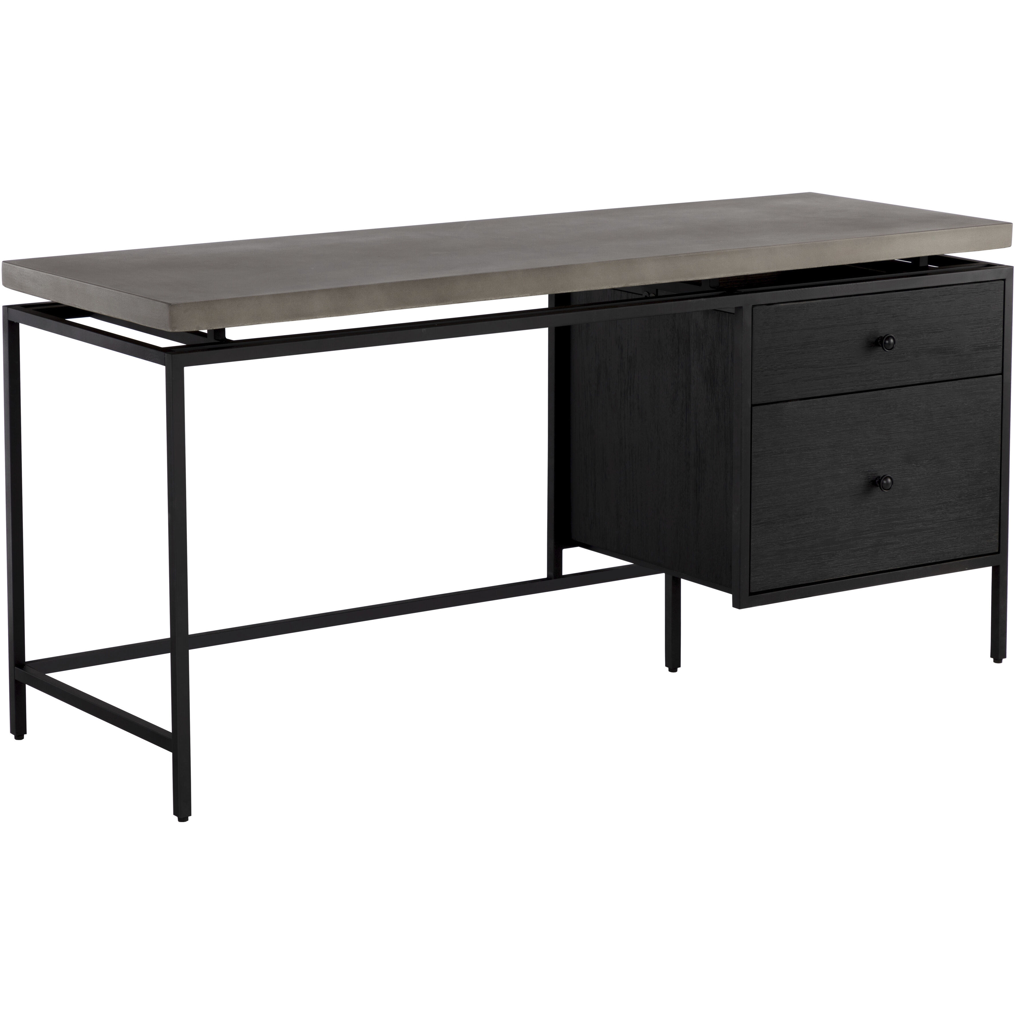 Norwood 63 X 19.5 inch Grey / Black Desk